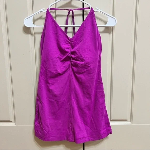 Lululemon Fuchsia Racerback Athleisure Camisole Shirt Size 6 - Picture 2 of 9